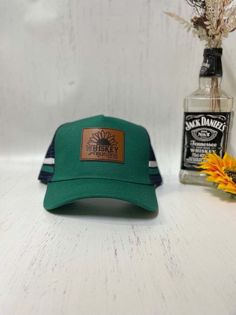 W&W Emerald Green Navy and White Trucker Cap DEC