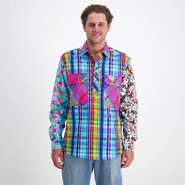 Coastal Cowboys - Jungle Mens Half Button Workshirt