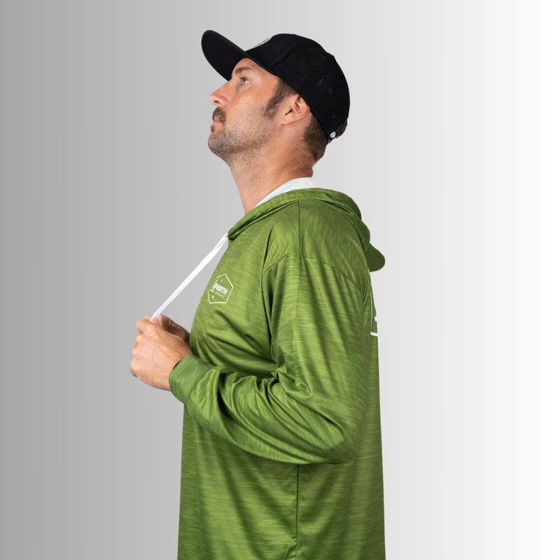 Up North Apparel - Mens OG Hyflex Hooded Jersey - Olive Marle