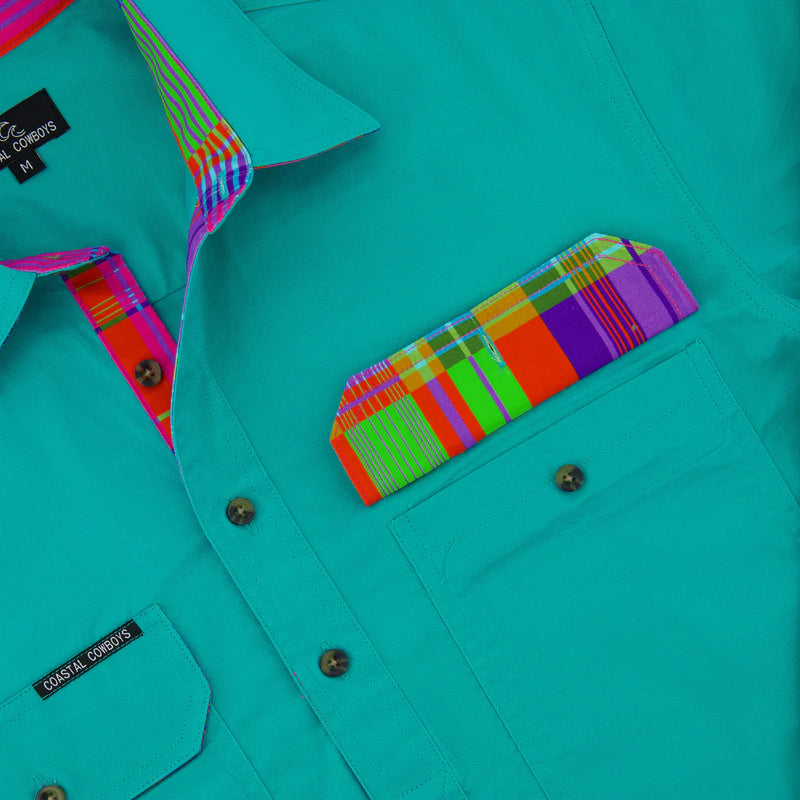 Coastal Cowboys - Telegraph Mens Half Button Workshirt