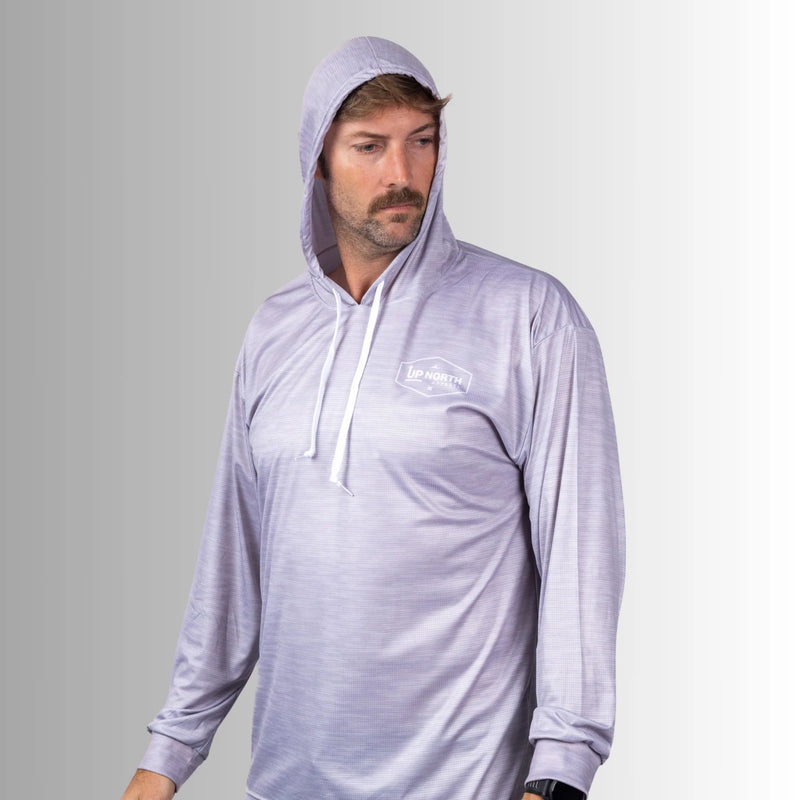 Up North Apparel - Mens OG Hyflex Hooded Jersey - Grey Marle