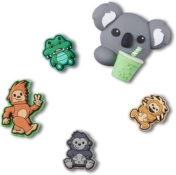 CROCS Jibbitz™ Shoe Charms - Cute Baby Safari Animals 5 Pack