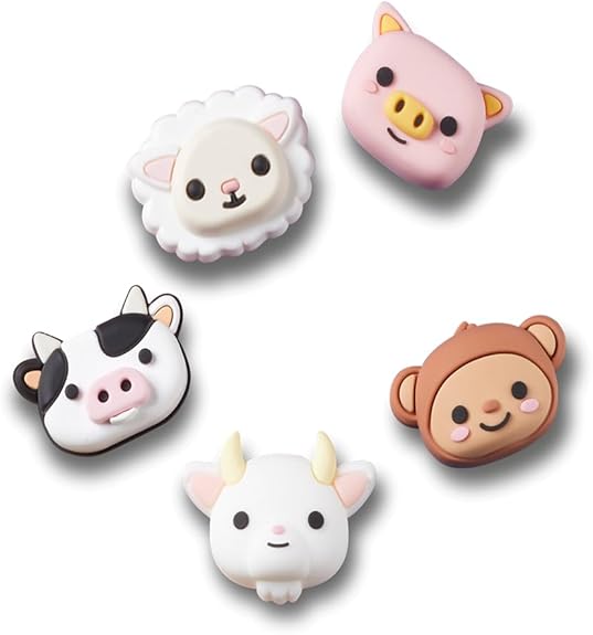 CROCS Jibbitz™ Shoe Charms - Cutie Animal Faces 5 Pack