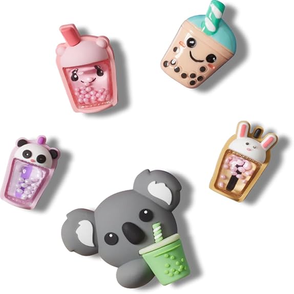 CROCS Jibbitz™ Shoe Charms - Drinking Boba 5 Pack