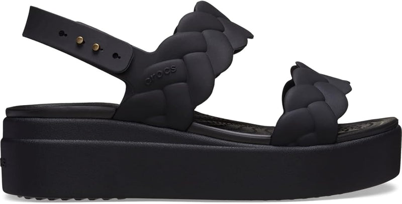 CROC Brooklyn Woven Upper Low Wedge - Black