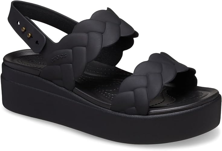 CROC Brooklyn Woven Upper Low Wedge - Black