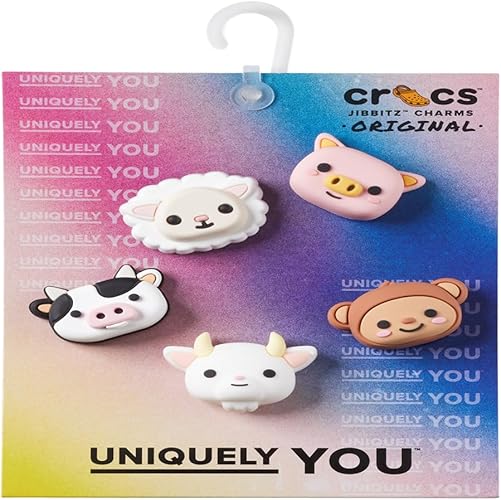 CROCS Jibbitz™ Shoe Charms - Cutie Animal Faces 5 Pack