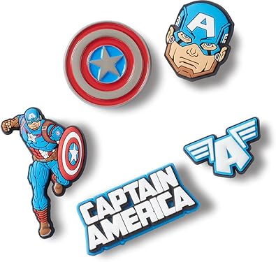 CROCS Jibbitz™ Shoe Charms - Captain America 5Pck