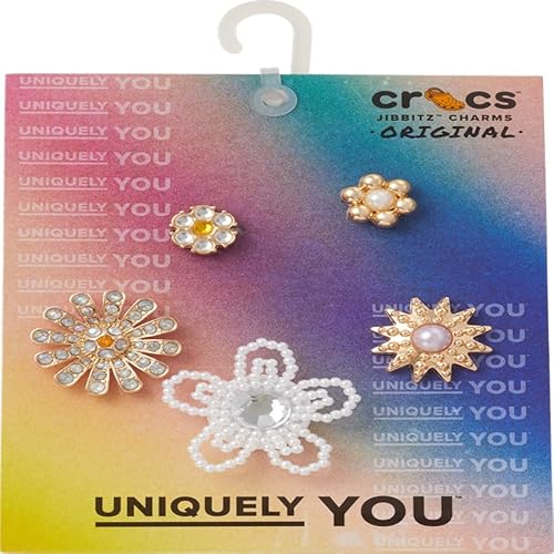 CROCS Jibbitz™ Shoe Charms - Elevated Flower Gem 5  Pack