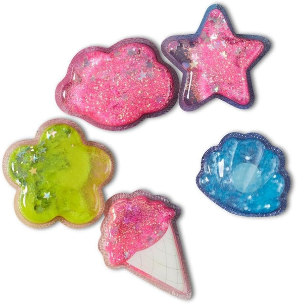 CROCS Jibbitz™ Shoe Charms - Squish Glitter Icons 5  Pack