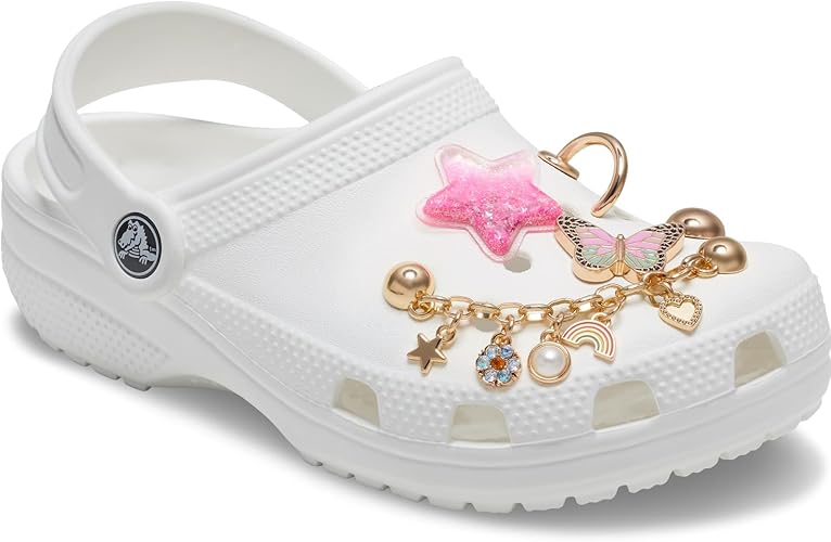 CROCS Jibbitz Shoe Charms Good Mix Elevated Chain 5 Pack Whiskey and Wildflowers