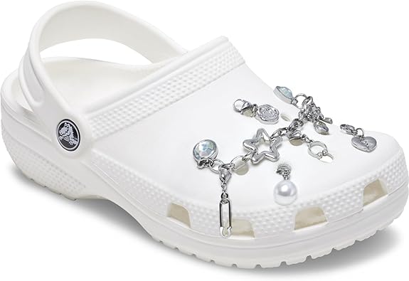 CROCS Jibbitz™ Shoe Charms - Removable Punk and Silver 5 Pack