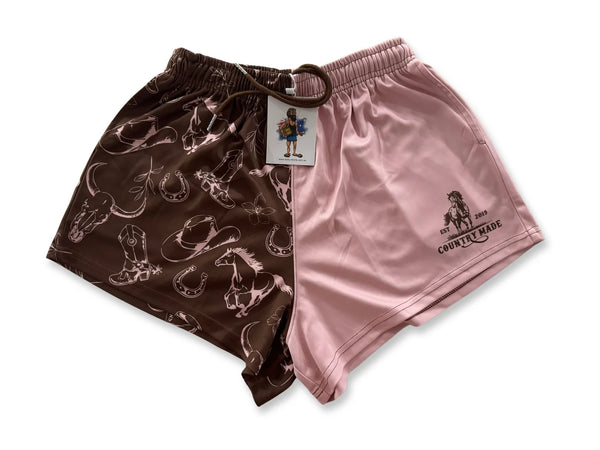 AFS "Brown Cream Horse" Footy Shorts (With Pockets)