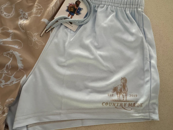 AFS Horse Light Blue Footy Shorts  - With Pockets