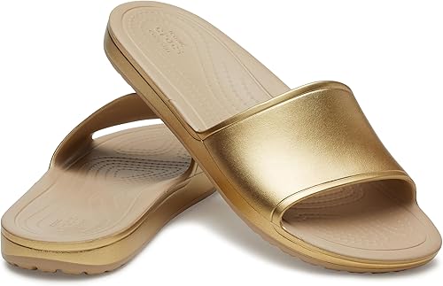 CROCS Kadee Metallic Slide Womens Gold