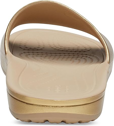 CROCS Kadee Metallic Slide Womens Gold