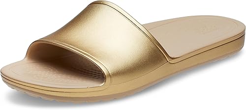 CROCS Kadee Metallic Slide Womens Gold