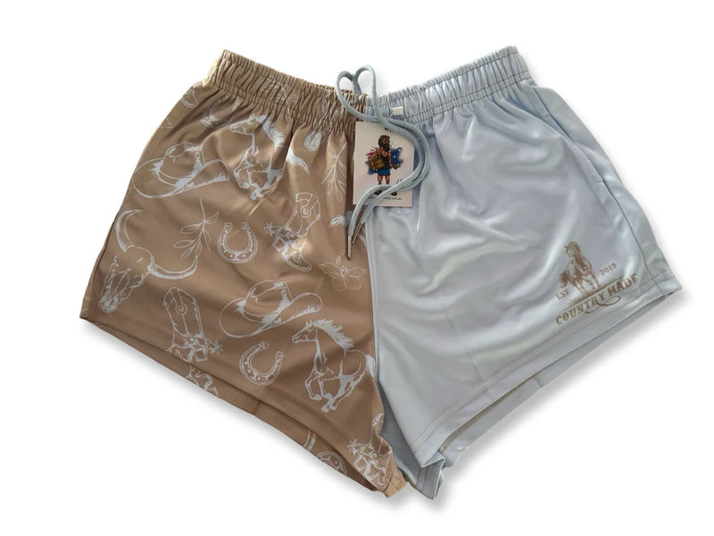 AFS Horse Light Blue Footy Shorts  - With Pockets