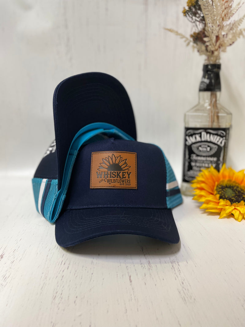 W&W Navy Teal and White Trucker Cap DEC