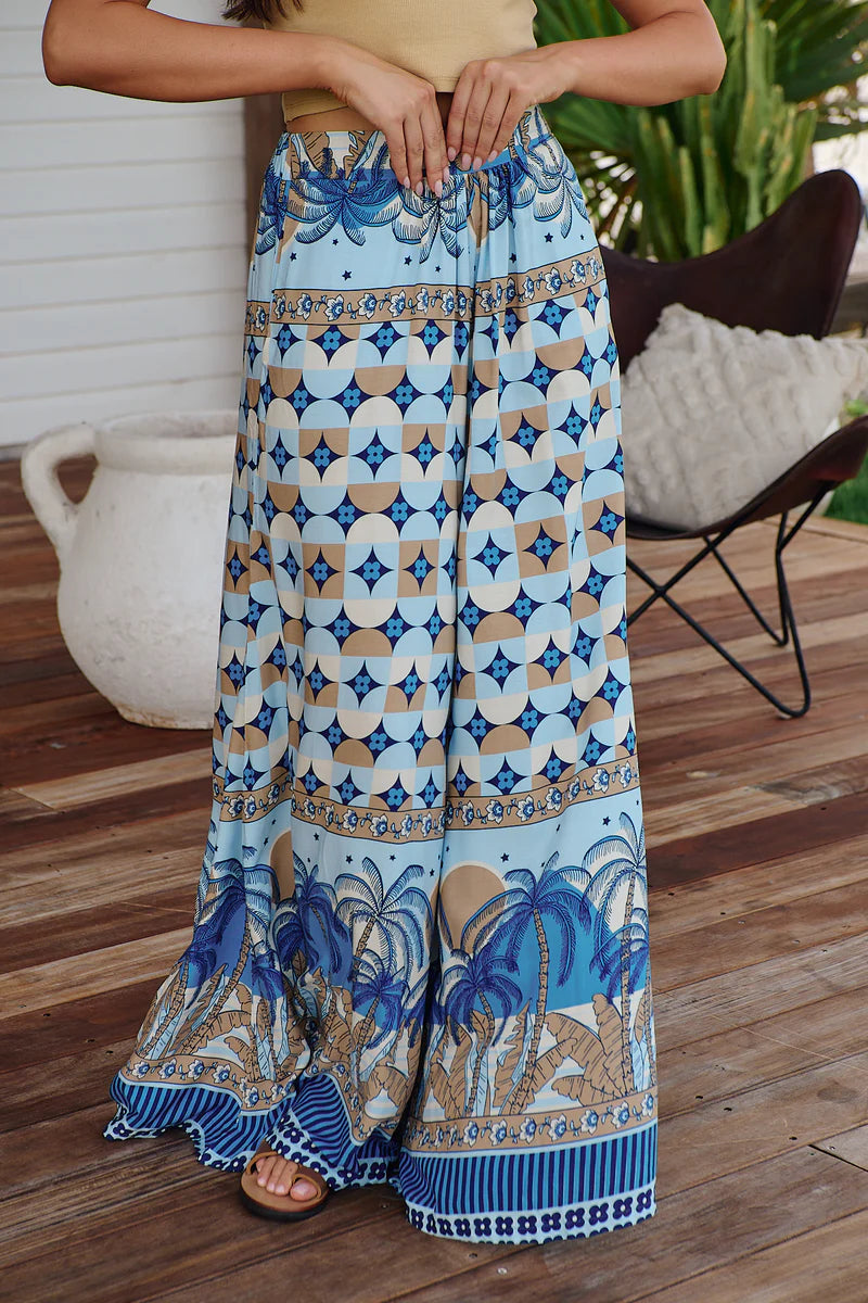 Saphire Sands Print Bombay Pants- Jaase