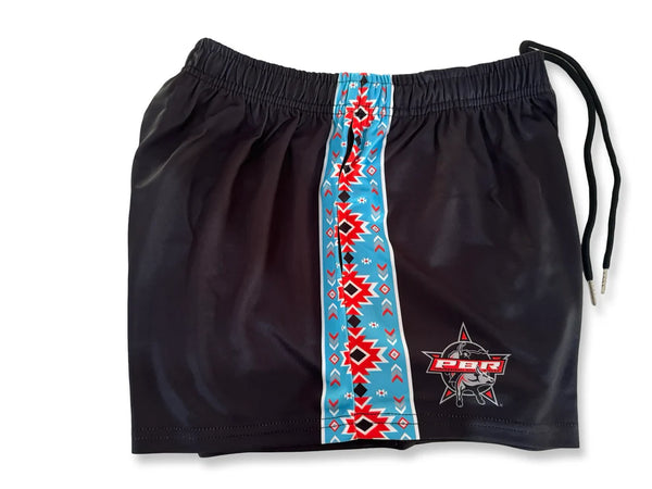 AFS Offical PBR Blue Aztec Footy Shorts - With Pockets