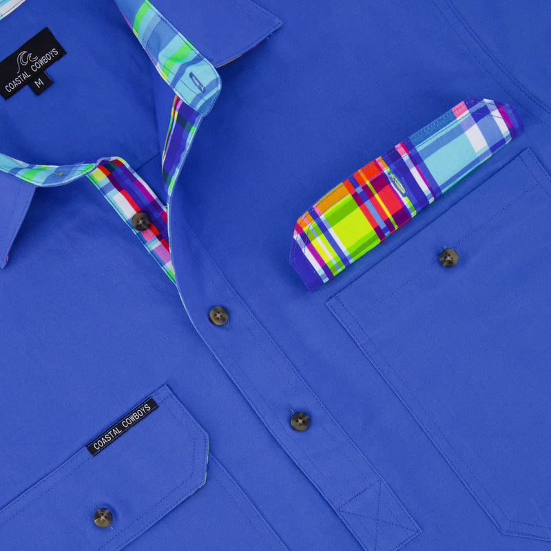 Coastal Cowboys - Fiesta Mens Half Button Workshirt