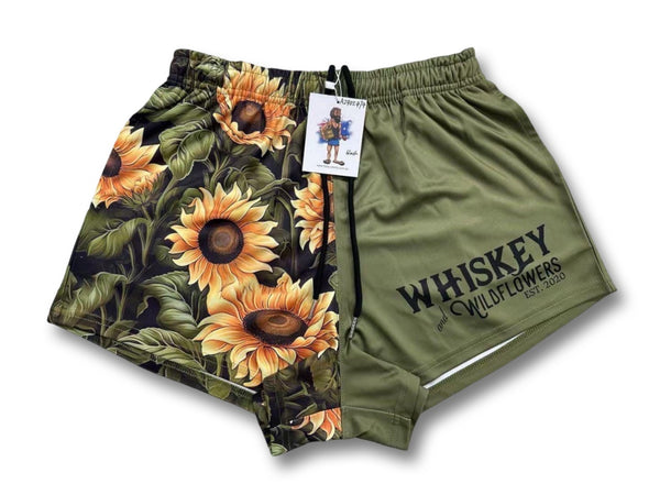 AFS "Olive Sunflower" Footy Shorts (With Pockets)