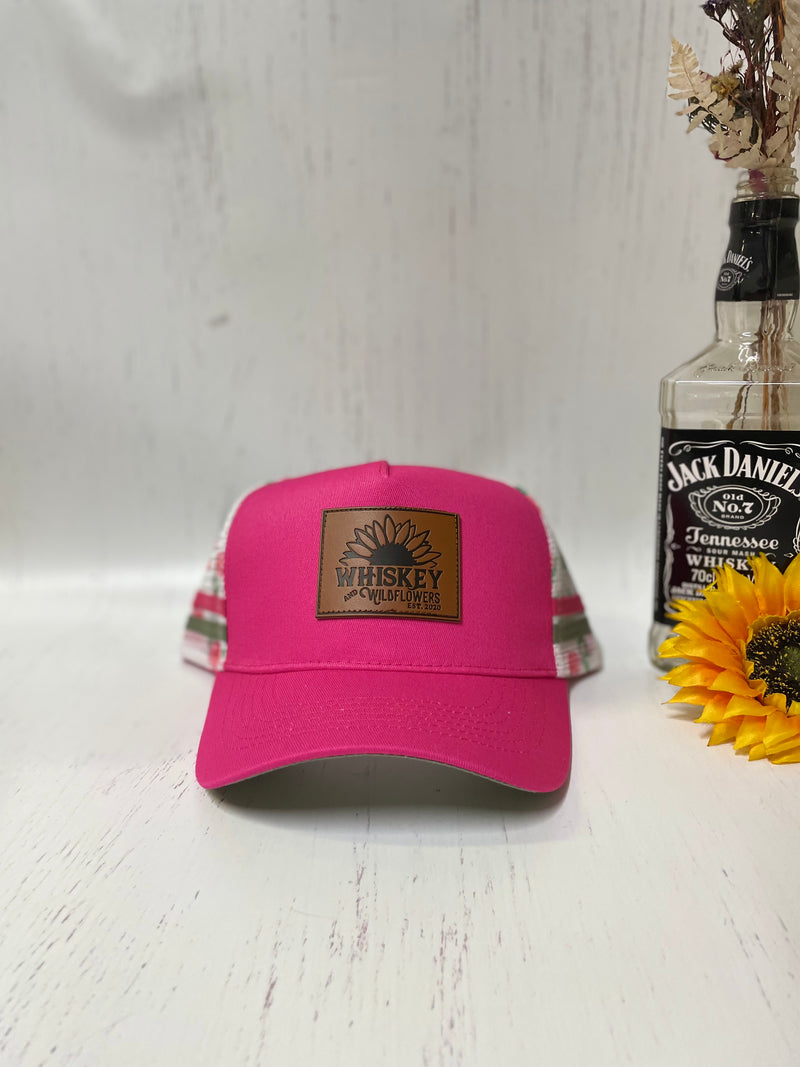 W&W Pink Rose Pattern Trucker Cap DEC