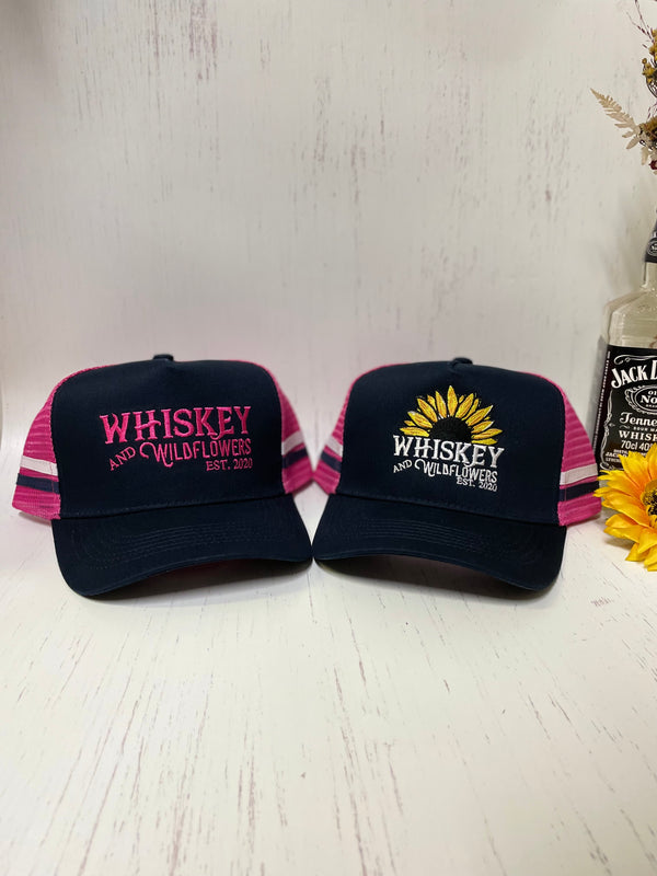 W&W Navy Hot Pink & White Trucker Cap DEC