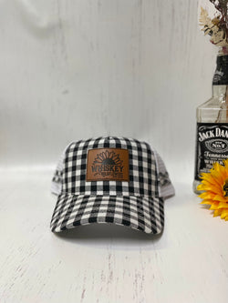 W&W Black & White Gingham Trucker Cap DEC