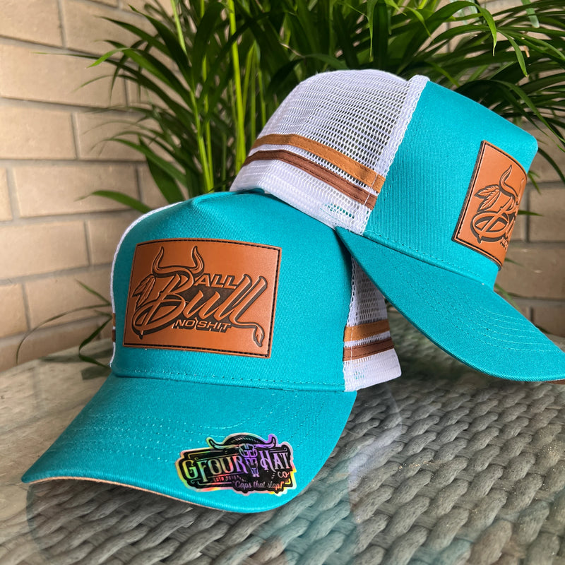 GFour ABNS LEATHER PATCH "ELEANOR" Teal, White and tan (Copy)