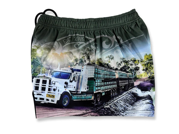 AFS Green Truck Footy Shorts - With Pockets
