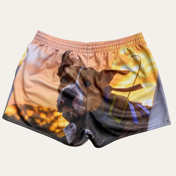 PCA - Pig Dog Sunset Footy Shorts