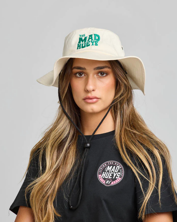 The Mad Hueys ALOHA FROM HELL | WOMENS WIDEBRIM HAT - STONE