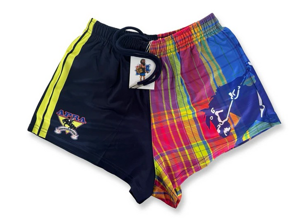 AFS "Yellow Tartan" Footy Shorts (With Pockets)