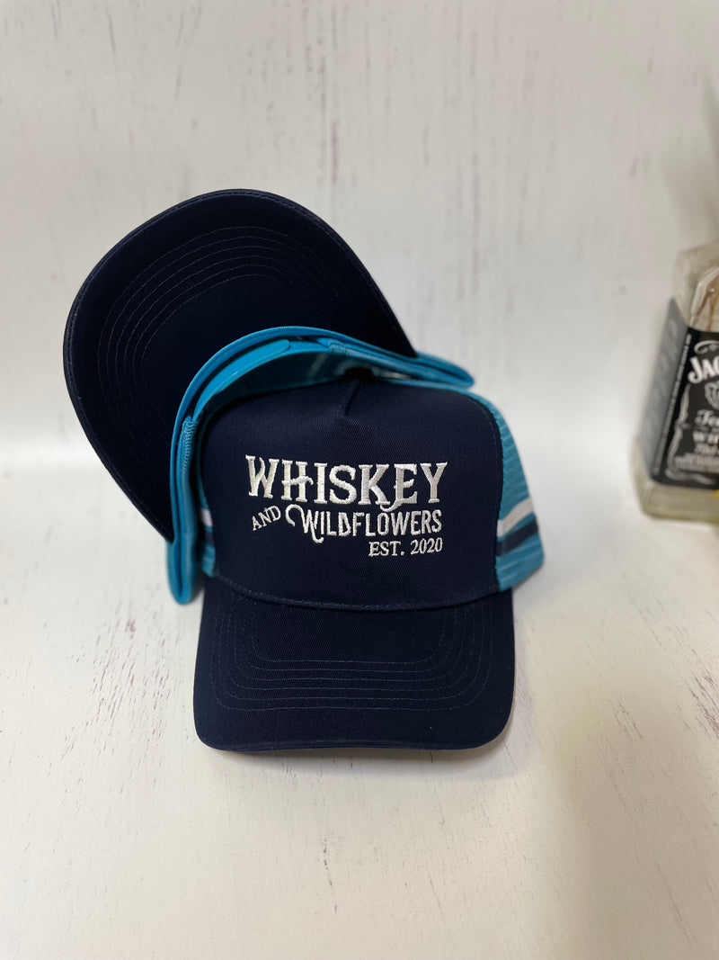 W&W Navy Teal and White Trucker Cap DEC