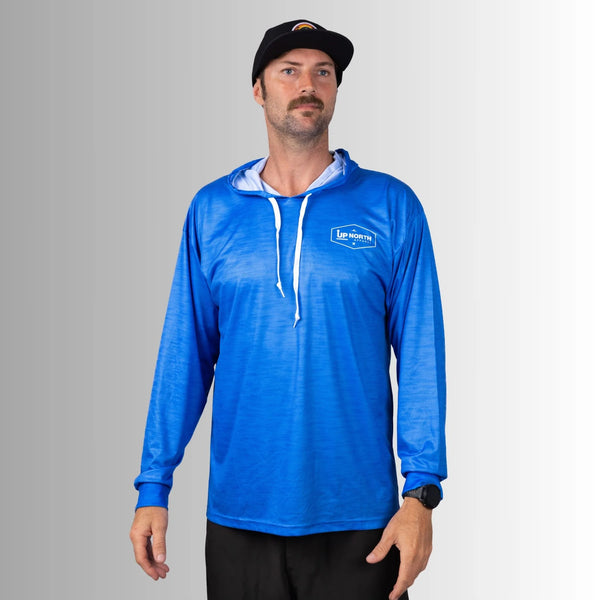 Up North Apparel -  Mens OG Hyflex Hooded Jersey - Ocean Marle
