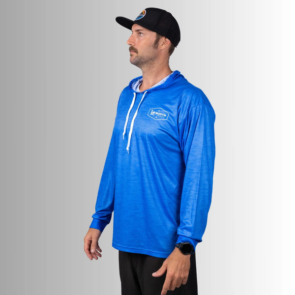 Up North Apparel -  Mens OG Hyflex Hooded Jersey - Ocean Marle