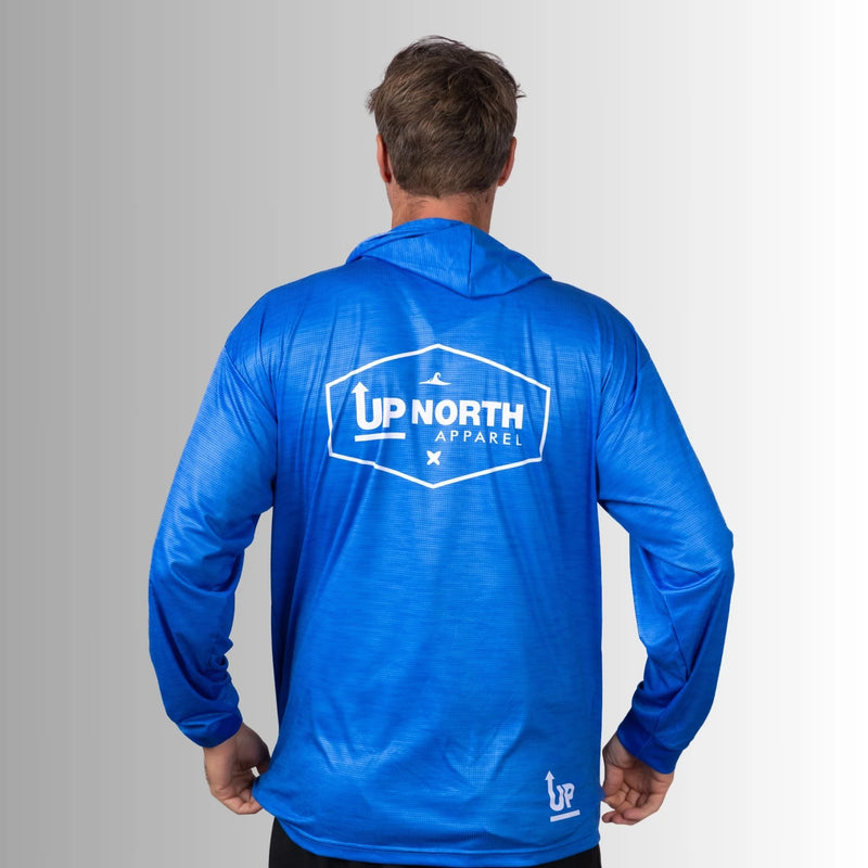 Up North Apparel -  Mens OG Hyflex Hooded Jersey - Ocean Marle