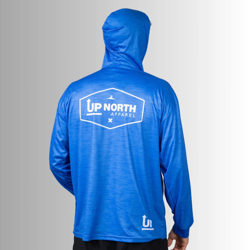 Up North Apparel -  Mens OG Hyflex Hooded Jersey - Ocean Marle