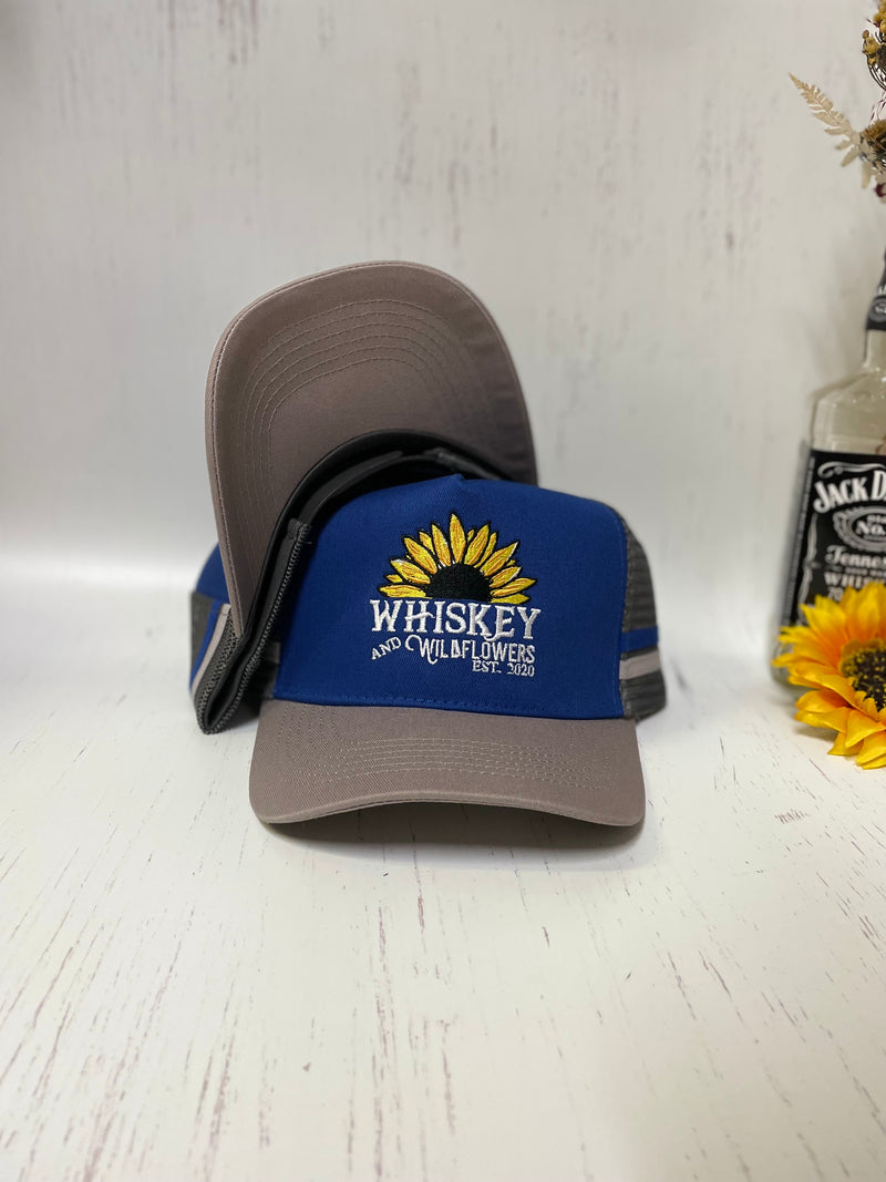 W&W Royal Blue & Dark Grey Trucker Cap DEC