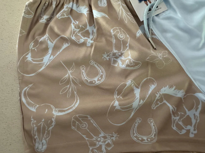 AFS Horse Light Blue Footy Shorts  - With Pockets