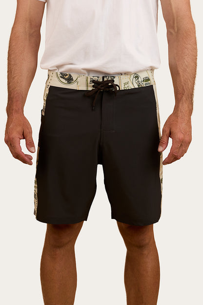 RINGERS WESTERN Aint My First Rumbo Swim Shorts- Charcoal