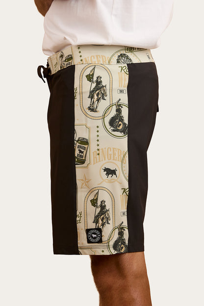 RINGERS WESTERN Aint My First Rumbo Swim Shorts- Charcoal