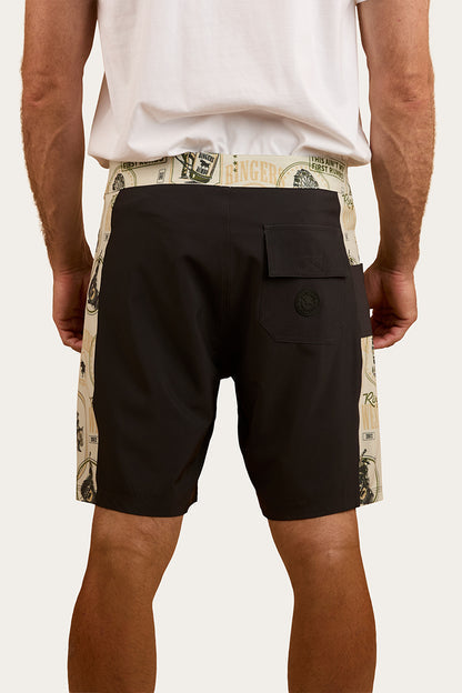 RINGERS WESTERN Aint My First Rumbo Swim Shorts- Charcoal