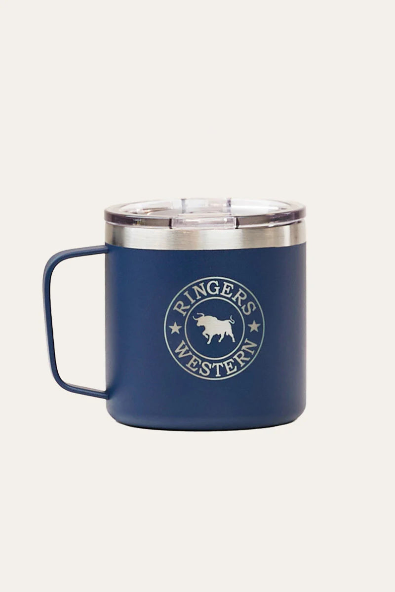 RINGERS WESTERN Brew Mug Powder Coated Insulated- Navy