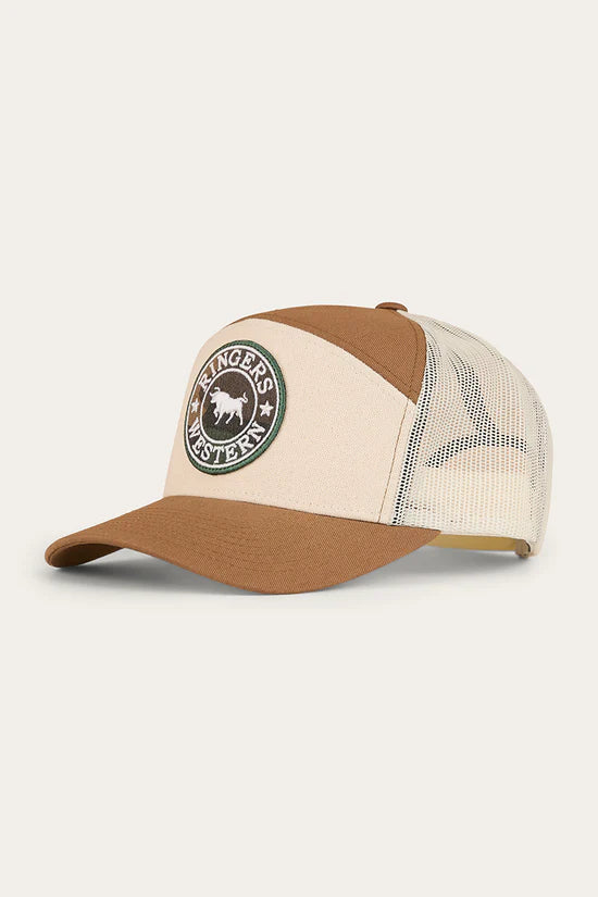RINGERS WESTERN Axel 7 Panel Cap - Beige / Clay