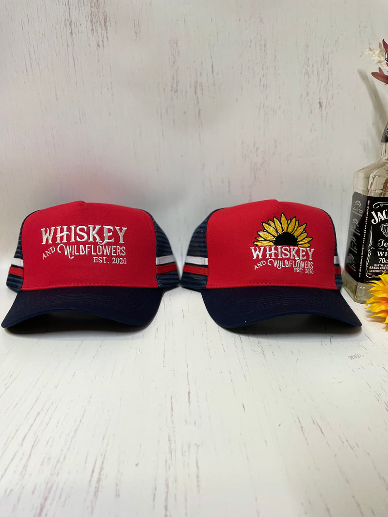 W&W Red Navy & White Trucker Cap DEC