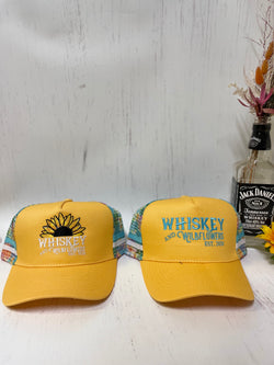 W&W Yellow Tropical Pattern Trucker Cap DEC