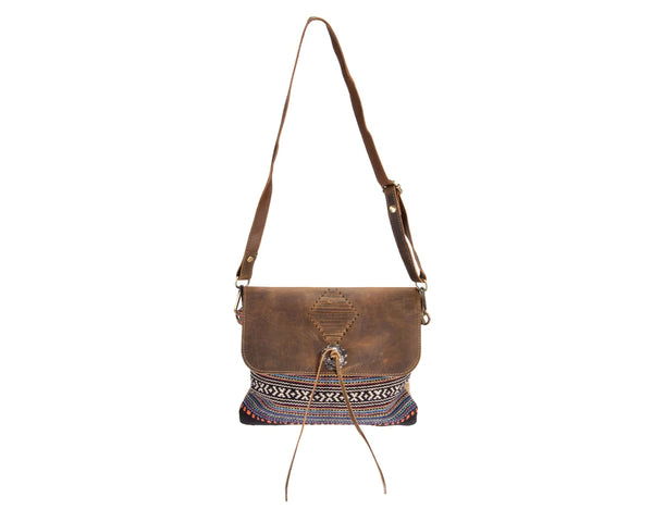 Fort Worth Navajo Ladies Handbag- Black, Blue & Orange